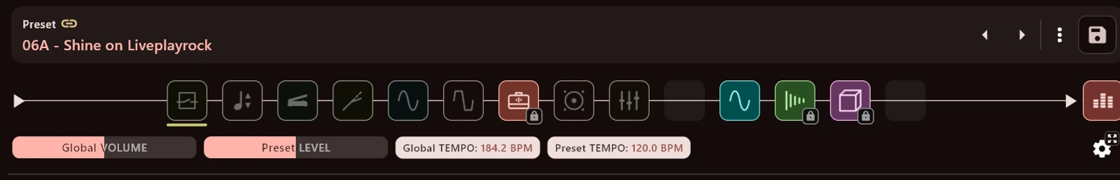 Close-up of the signal chain in VoidX-Control